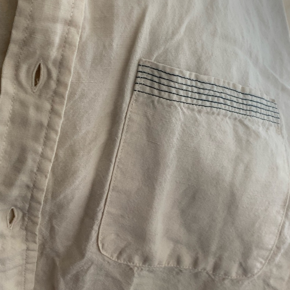New Taylor Stitch men’s linen & tencel  shirt  short sleeve collarded small